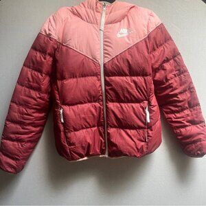 Nike reversible Windrunner hooded down fill puffer jacket Sz S